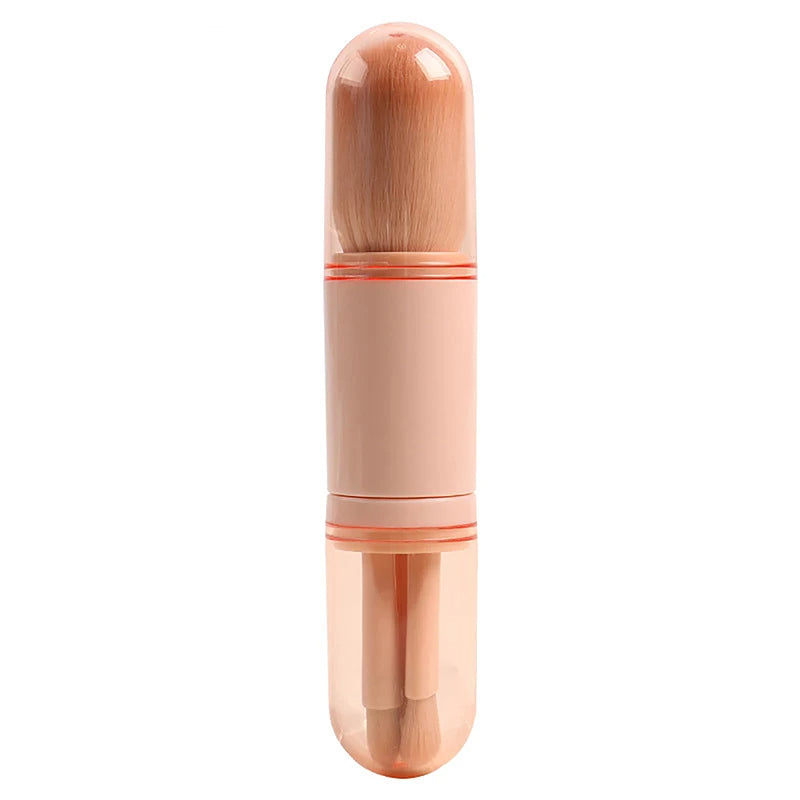 4-in-1 Portable Makeup Brush Set - compact design