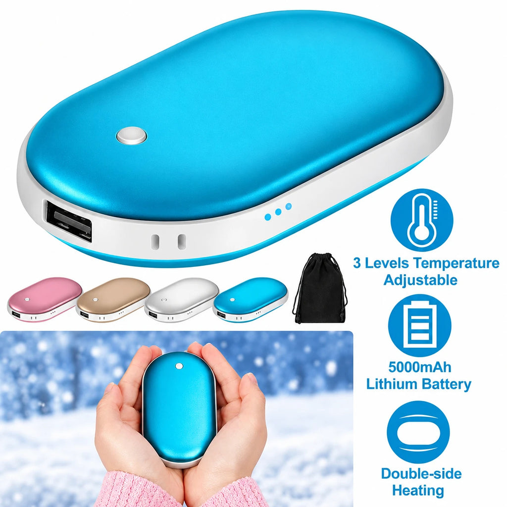 2-in-1 rechargeable hand warmer and 5000mAh power bank