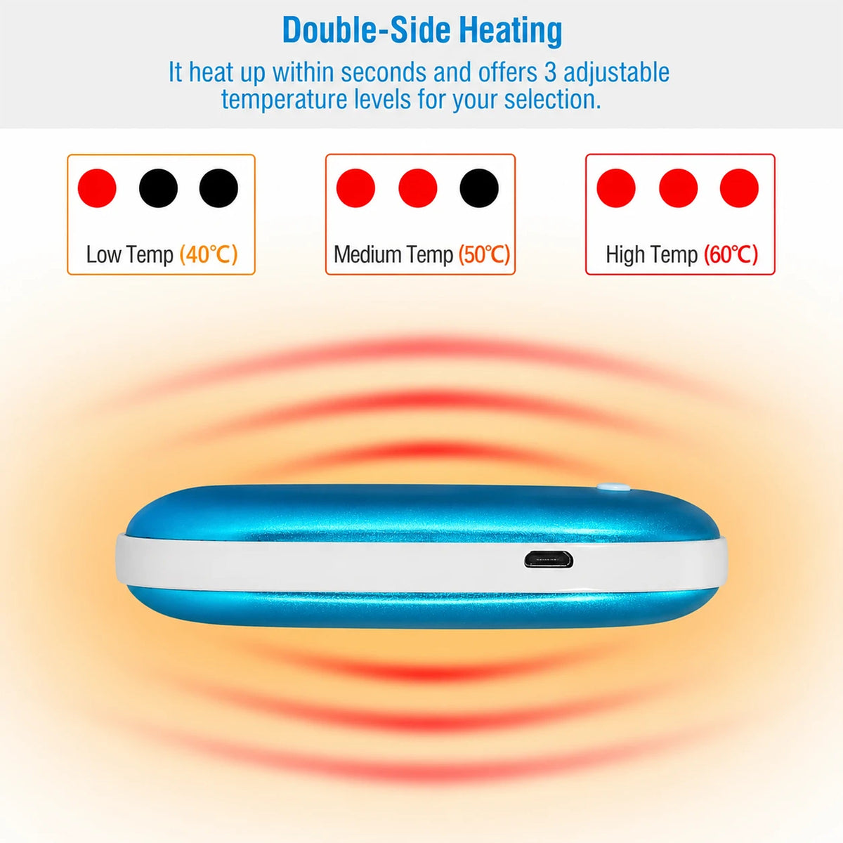Double-side heating with 3 temperature levels
