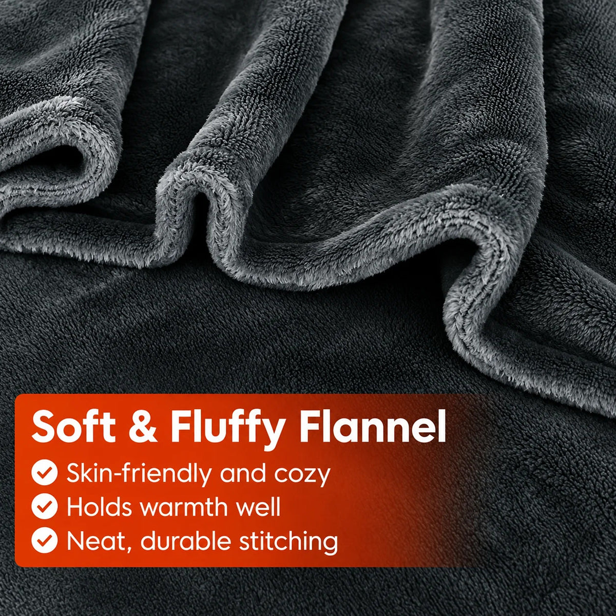 Soft and fluffy flannel fabric close-up