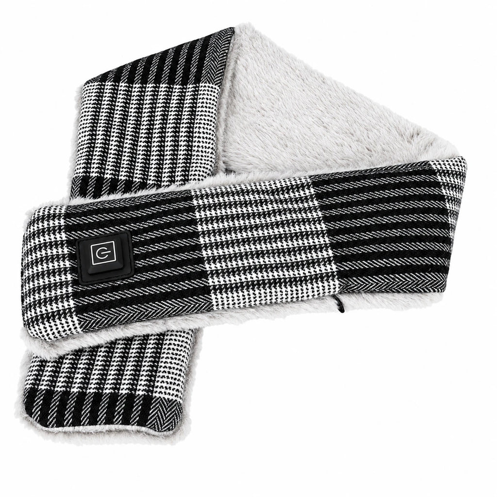 USB heated scarf with soft plush lining