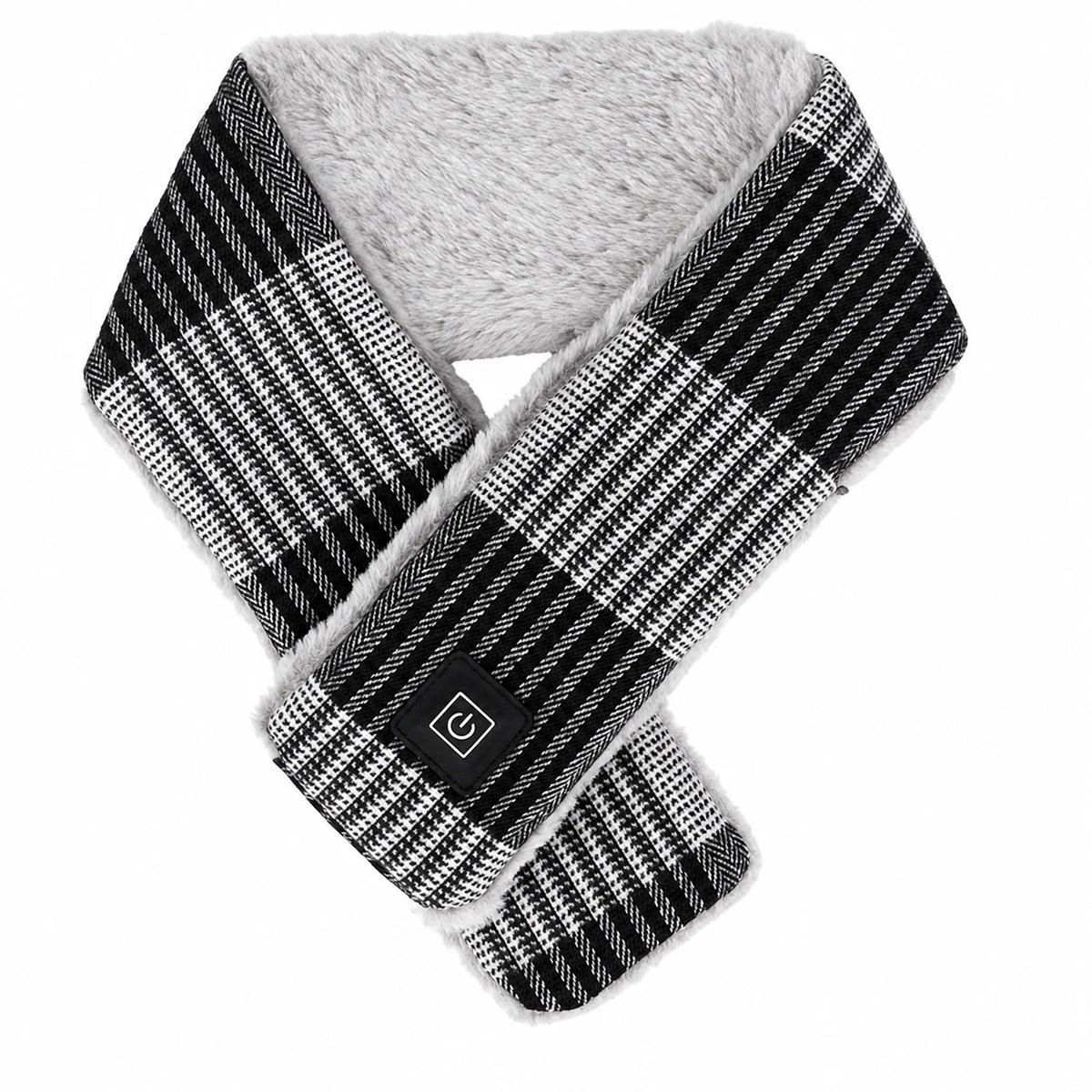 USB heated scarf with power button